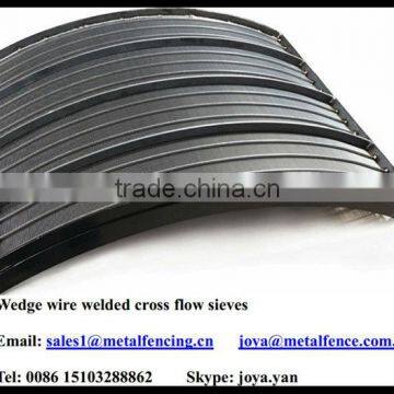 Mineral processing wedge wire welded cross flow sieves