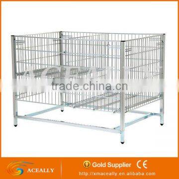 ACEALLY collapsible storage cage/stackable wire mesh cage