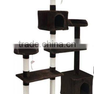 Factory direct sale deluxe indoor tall Cat tree & cat scratching tree & cat tree house