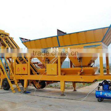 YHZS25 Mobile Concrete Batching Plant In Saudi Arabia