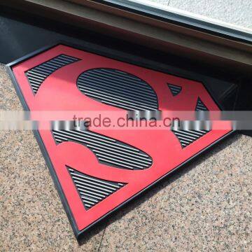 Entrance Superman Design Soft PVC Rubber Doormats