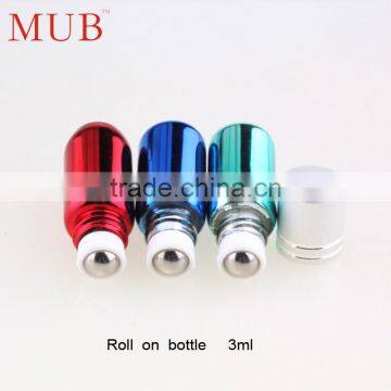 3ml Mini Glass Roll on Deodorant Bottles for Essential Oil, Empty Refillable UV Colored Roll on Perfume Bottles photo-6