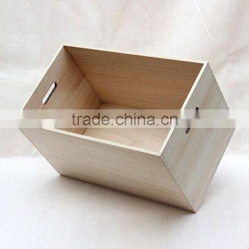 New Arrival Solid Pine Big Wooden Crates Vegetable Storage Crate Wholesale photo-3