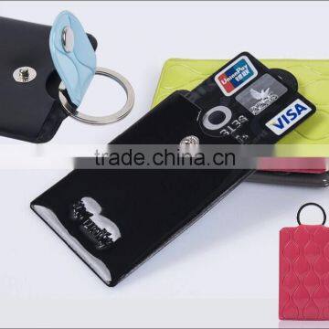 hot sale pvc card holder with key ring