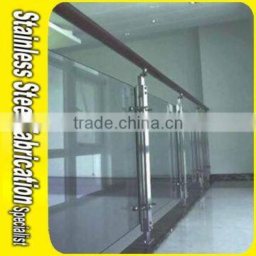 Residential 304 Stainless Steel Handrails Tempered Glass Railing photo-4