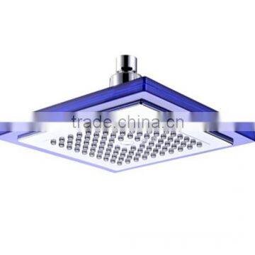 LED Temperature Sensor Color Change 8inch Overhead Shower Rainful Head, ABS 195 LED Flashing Shower Head For Sale photo-5