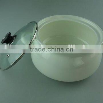 Cheap Ivory White Ceramic Soup Tureen With Glass Lid photo-2