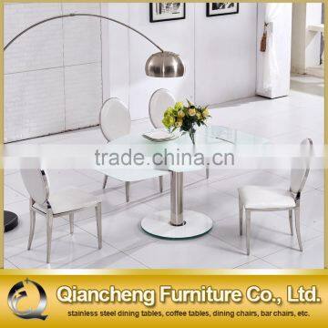 Fold glass dining table extendable dining table