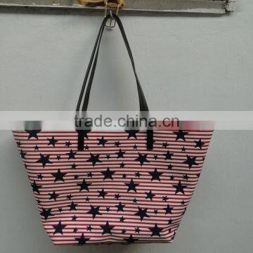 fashion canvas bag with star pattern