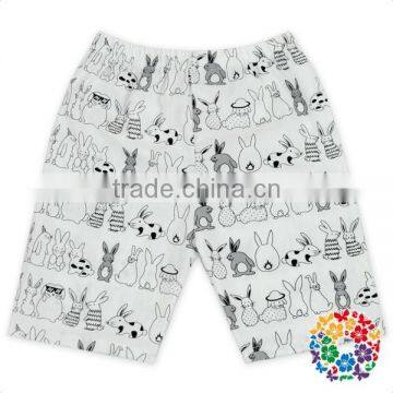 Wholesale Unisex Cotton Shorts Easter Day Rabbit Print Beach Shorts Boy Pants photo-2