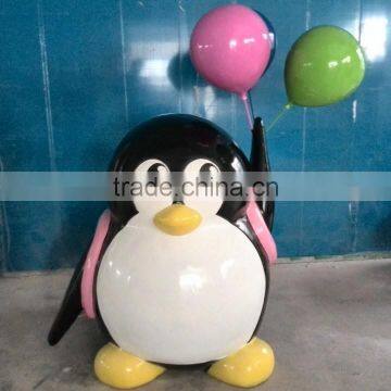 Fiberglass penguin figure mascot sculpture decoration