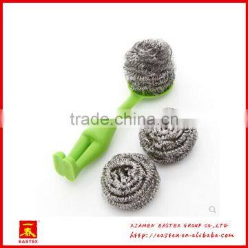 Cute Man Shaped Plastic PP and Steel Wire Made Kitchen Pan Cleaning Brush photo-4
