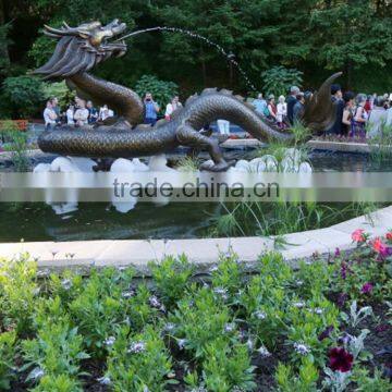 animal metal bronze garden bronze dragon water fountain