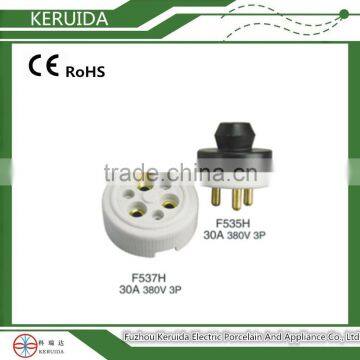 porcelain/ceramic electrical plug and socket