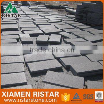 Wholesale Mongolian Black Granite Flamed Tiles photo-3