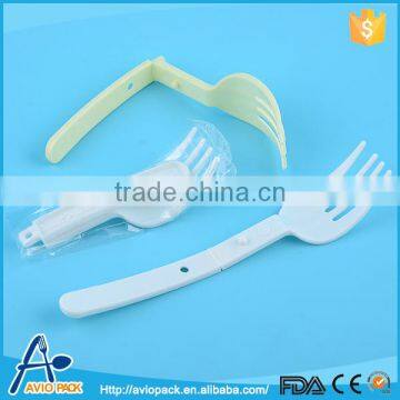 High quality heat resistant plastic PP non broken folding disposable fork