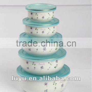 Enamel Storage Bowl Food Container