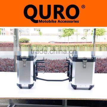 QURO Motorcycle Side Box 45/33L/31L , Coated Black, Aluminum, MOTORCYCLE TRUNK photo-6