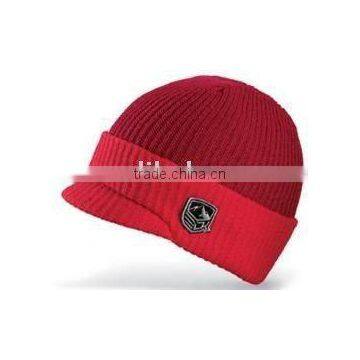 knitted hat with logo