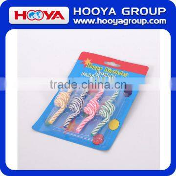 4pcs Multi-colored Spiral Birthday Party Candle