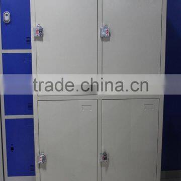 Two Tier Four Doors Knock Down Structure Steel Office Locker