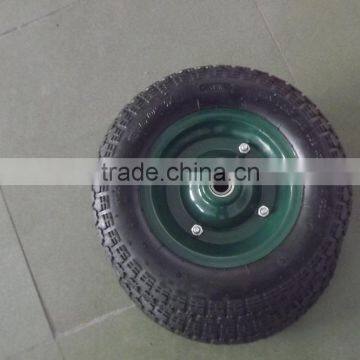 Pneumatic rubber wheel 3.50-7 with 20mm bearing