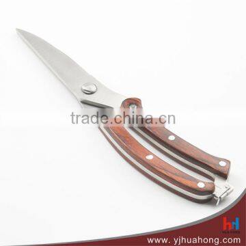 10" Pakka Wood Handle Stainless Steel Chicken Bone Scissors photo-2