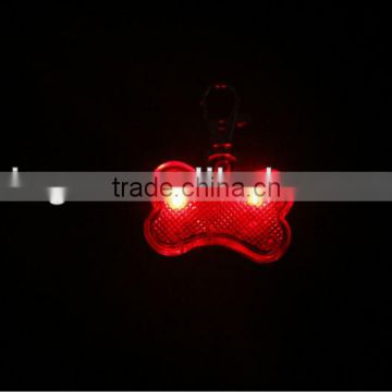 LED bone shape dog ID tag