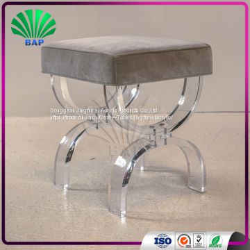 Modern Ghost Bar Side Stool Acrylic Counter Stool Plexiglass Seat Height Stool