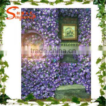 Man-made Flower Wall Party Decorative Artificial Flowers Walls New Design Artificial Flower Wall Back Drop photo-3