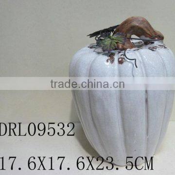White Pumpkin Ceramic Decorations Festival Holloween Decorations photo-2