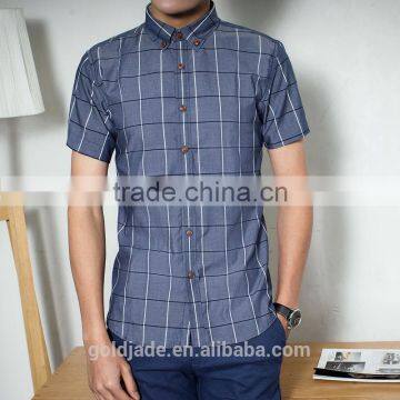 2016 New Fashion Cotton Men Dress Business Shirt Slim Fit Shirts For Men Short Sleeve Shirts photo-4