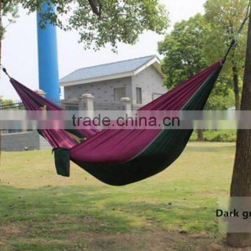 Amazon Wholesale High Quality Colorful Double Portable 210T Nylon Taffeta Camping Hammock photo-2