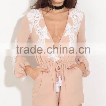 latest design fancy women jumpsuits with lace detail fashion summer playsuits Australia