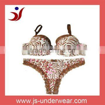 2012 new arrival printed bra panty