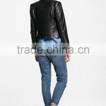 Autumn Custom Short Style Washed Sheep Leather Jacket Fashion Design photo-6