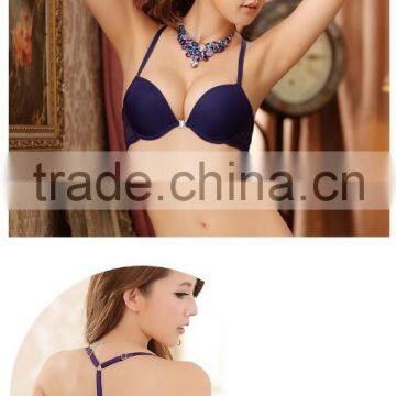 New Arrival Sexy Front Closure Women Underwear Bra Push up Lace Bra Panty Set photo-4