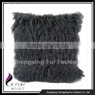 CX-D-04N New Design Large Sofa Mongolian Lamb Fur Cushions photo-5