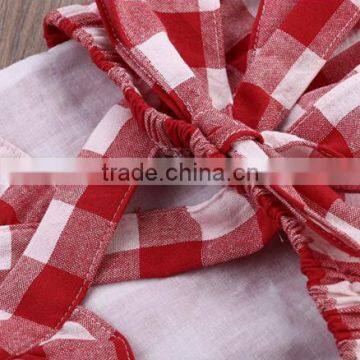 Boutique Spring Summer Outfits Plaid Hot Sale Cotton Kid Bodysuit Baby Clothing Romper photo-6