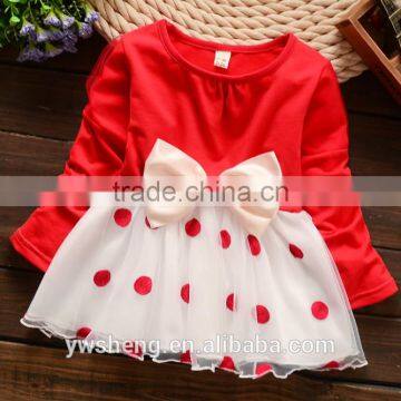 2016 Wholesale Newborn Baby Girl Cotton Party Wear Dress Dance Wear photo-2