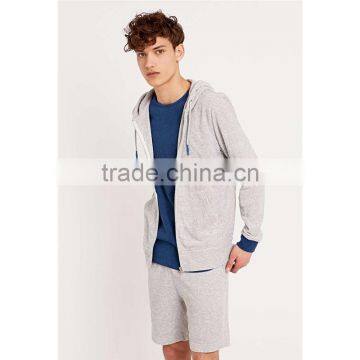 Thin Hoodie With String Blank Pullover Grey Wholesale Plain Zip Hoodies photo-5
