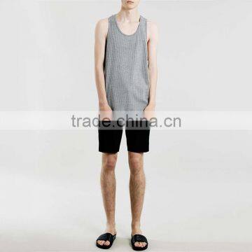 Slim Fit Plain Grey Loose Tank Tops Men Wholesale photo-4