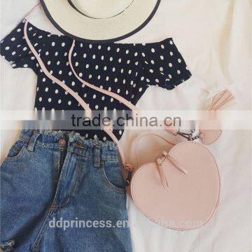 2017 Hand Bag Cosmetic Bag Pink Blue Love Design Shoulder Long Strip Bag for Girls photo-3