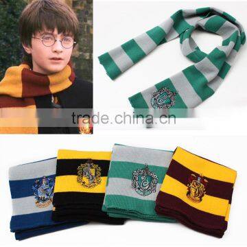 New unisex fashion Harry Potter style Magic House Knitting Stripe Scarf Cosplay 19576