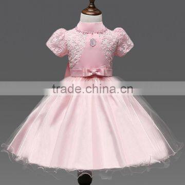 C0186#2017 Summer Kids Clothes Baby Frock Design Pictures Baby Girl Wedding Dress photo-3