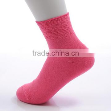 2017 Personalized Your Own Brand Design 75% Polyester 24% Cotton 1% Spandex Plain Color Private Label Package Warm Women Socks