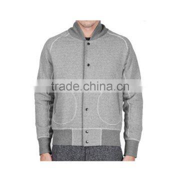 2015 Fashion Cheap Extraordinary Plain Custom Grey Design Varsity Jacket Mens photo-3