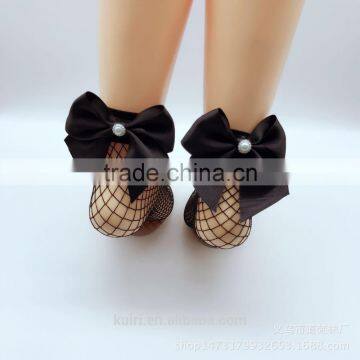 WS-20 2017 Bow Tie Harajuku Goth Punk Cool Female Hollow Fishnet Socks Dress Sexy Bowknot Fishnet Socks Women photo-2