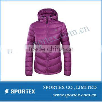 Womens Lightweight Puffer Down Cotton Reversible Jacket Hooded Winter Warm Coats