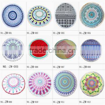 walson wholesale drop shipping Terry Velour 150cm Round Beach Towel Throw Blanket Belize